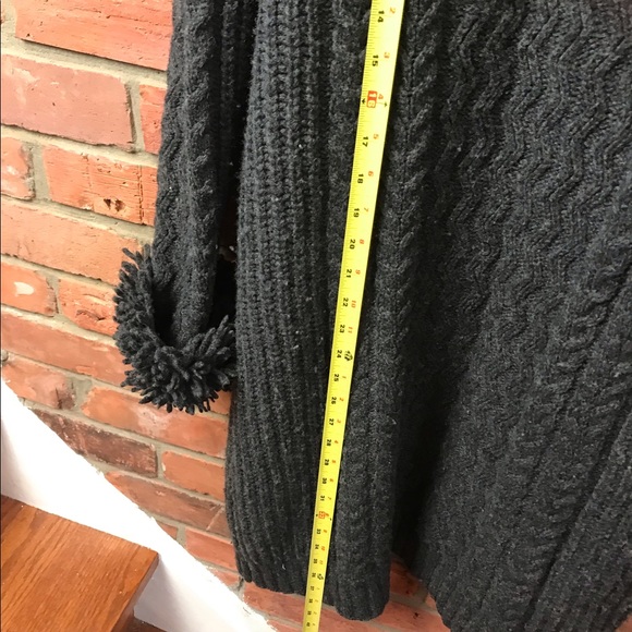 IB Diffusion Vintage 90s Cable Knit Long Sweater Coat Cardigan Wool Cozy Warm S - Picture 12 of 15